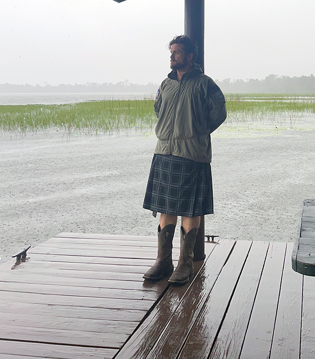 Will standing on the dock at the FFA Leadership Training Facility in Haines City, Florida.